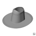 Läpivienti kaulaus Collar PVC huopa korkea