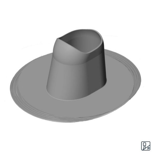 Läpivienti kaulaus Collar PVC huopa korkea